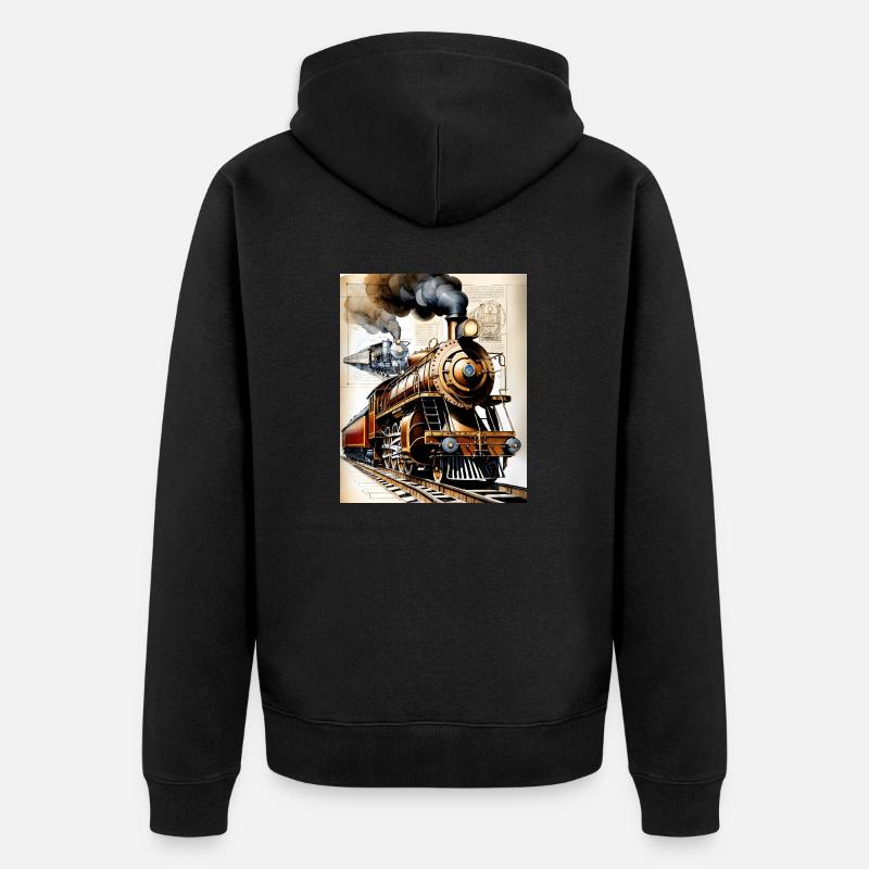 Train #1 - Veste à capuche bio Premium Unisexe - noir