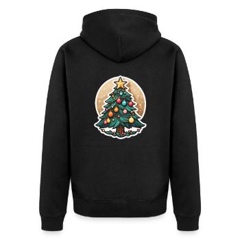 Christmas Tree Drawing Christmas - Unisex Premium Organic Zip Hoodie - black - Back - Nico (187cm)