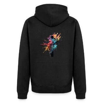 Conception de croix Christianisme chrétien et orthodoxe - Veste à capuche bio Premium Unisexe - noir - Dos - Nico (187cm)