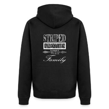 Funny Quote Blended Families Cool Quality Time - Unisex Premium Organic Zip Hoodie - black - Back - Nico (187cm)