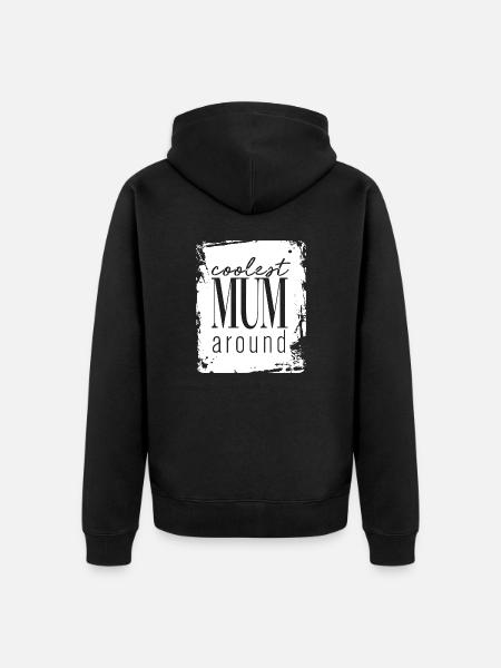 Beste Mama - Unisex Premium Bio Zip Hoodie - Schwarz