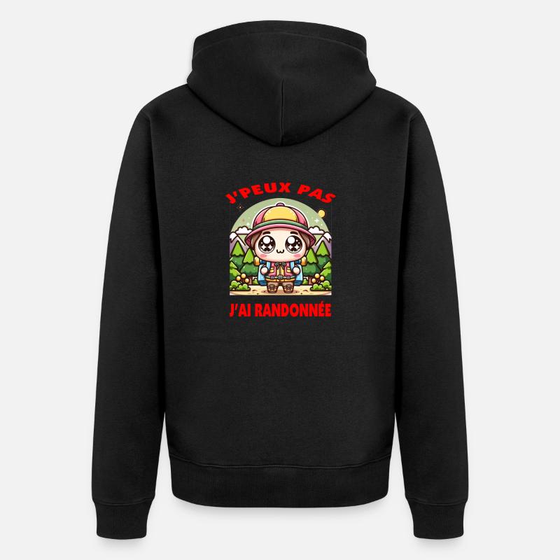 J'peux pas j'ai randonnée - Veste à capuche bio Premium Unisexe - noir