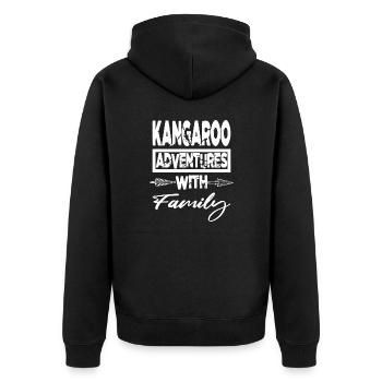Kangourou habitats blague dictons cadeau d’anniversaire - Veste à capuche bio Premium Unisexe - noir - Dos - Nico (187cm)