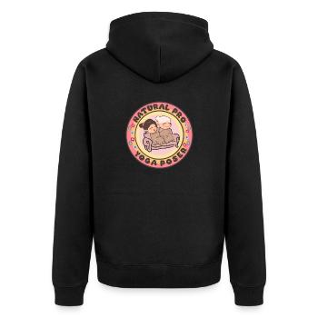 Yoga Girls - Unisex Premium Organic Zip Hoodie - black - Back - Nico (187cm)