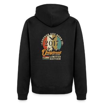 Original 2017 Cadeau D'anniversaire 2017 Authentic - Veste à capuche bio Premium Unisexe - noir - Dos - Nico (187cm)