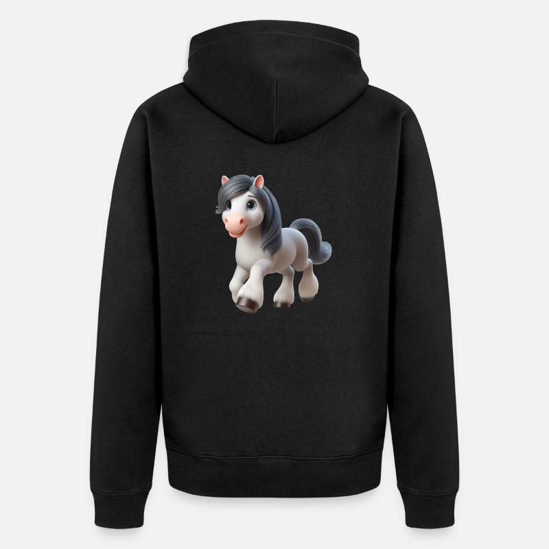 Cheval 2 - Veste à capuche bio Premium Unisexe - noir