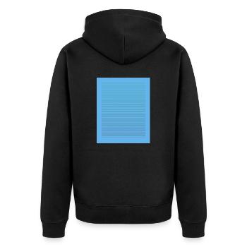 Berlin #1 - Unisex Premium Organic Zip Hoodie - black - Back - Nico (187cm)