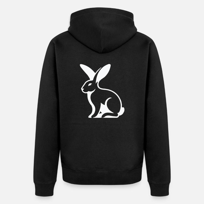 Lapin Lapin - Veste à capuche bio Premium Unisexe - noir