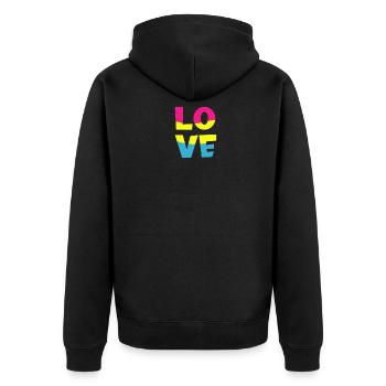 pansexual LGBT pansexual love gift - Unisex Premium Organic Zip Hoodie - black - Back - Nico (187cm)