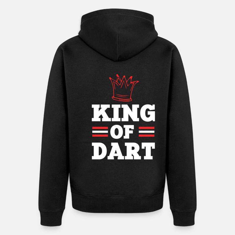 Fléchettes King - Veste à capuche bio Premium Unisexe - noir