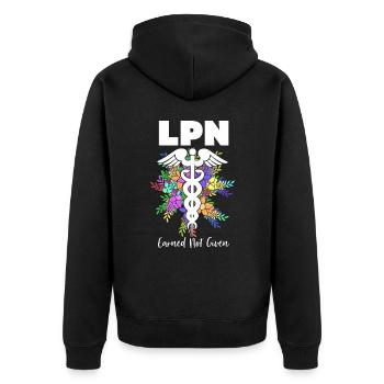 Nurse Nurse Nurse - Unisex Premium Organic Zip Hoodie - black - Back - Nico (187cm)