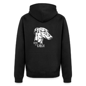 Aimé par un chien GALGA Slogan Greyhounds Wilsigns - Veste à capuche bio Premium Unisexe - noir - Dos - Nico (187cm)
