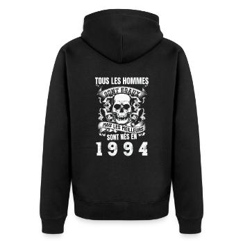 les meilleurs sont nés en 1994 - Veste à capuche bio Premium Unisexe - noir - Dos - Nico (187cm)