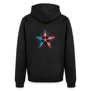 Starfish for Sea Creatures Fans Gift Idea Holiday - Unisex Premium Organic Zip Hoodie - black - Back - Nico (187cm)