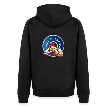 MADE IN FRANCE - Veste à capuche bio Premium Unisexe - noir - Dos - Nico (187cm)