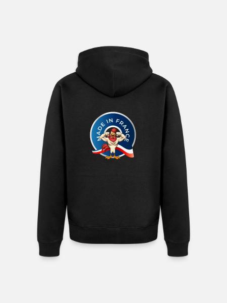 MADE IN FRANCE - Veste à capuche bio Premium Unisexe - noir