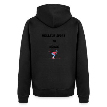 Best sport - Veste à capuche bio Premium Unisexe - noir - Dos - Nico (187cm)
