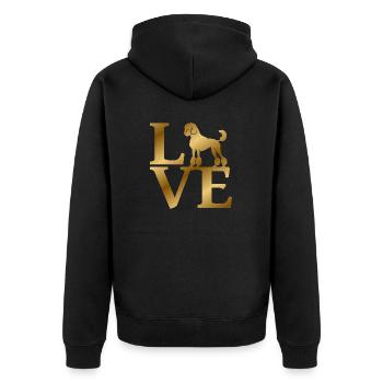 Caniche d’amour - Veste à capuche bio Premium Unisexe - noir - Dos - Nico (187cm)