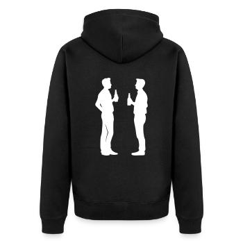 Equipe d’enterrement de vie de garçon - Veste à capuche bio Premium Unisexe - noir - Dos - Nico (187cm)