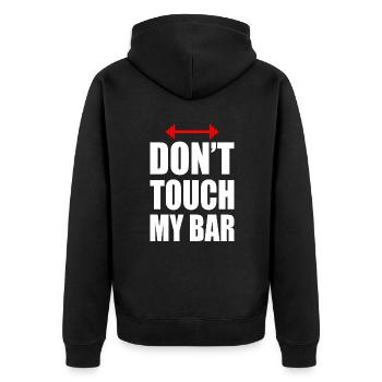 Don't touch my bar - Veste à capuche bio Premium Unisexe - noir - Dos - Nico (187cm)