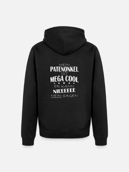 PATENONKEL KANN NIEEE - Unisex Premium Bio Zip Hoodie - Schwarz