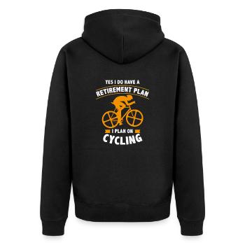 Yes I Do Have A Retirement Plan I Plan On Cycling - Veste à capuche bio Premium Unisexe - noir - Dos - Nico (187cm)