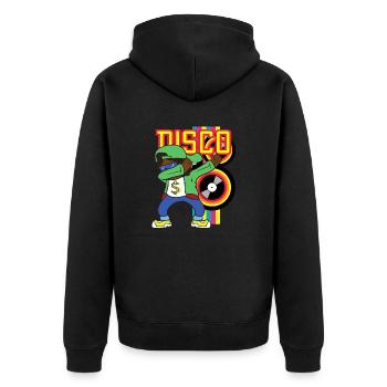 Dabbing Dab Rappeur Soirée Disco Hip Hop Hip Hop - Veste à capuche bio Premium Unisexe - noir - Dos - Nico (187cm)