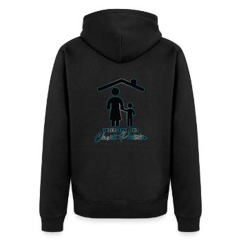 Comprenez cela - Protection du climat - Veste à capuche bio Premium Unisexe - noir - Dos - Nico (187cm)