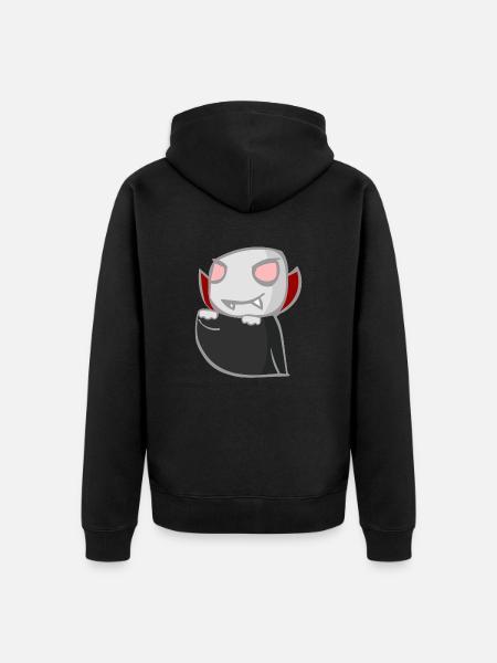 vampire - Unisex Premium Organic Zip Hoodie - black