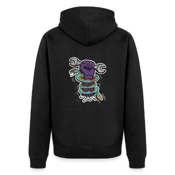 zombie garage - Veste à capuche bio Premium Unisexe - noir - Dos - Nico (187cm)