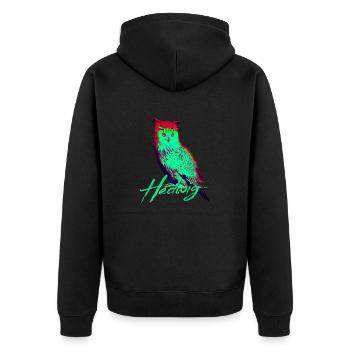 Hedwig Owl - Veste à capuche bio Premium Unisexe - noir - Dos - Nico (187cm)