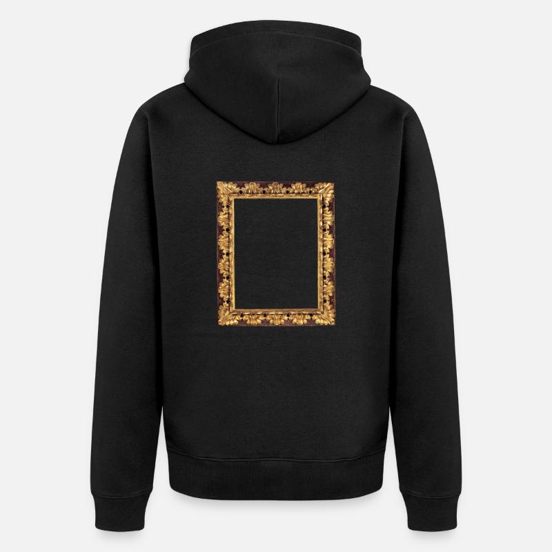 🖼️ cadre d’or brun - Veste à capuche bio Premium Unisexe - noir