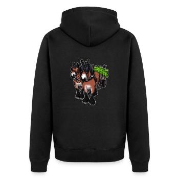 Carrosse Course chevaux Sang froid Cadeau Drôle - Veste à capuche bio Premium Unisexe - noir - Dos - Nico (187cm)