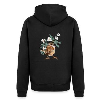 Le roi de clôture et la grenouille brouillonne - Veste à capuche bio Premium Unisexe - noir - Dos - Nico (187cm)
