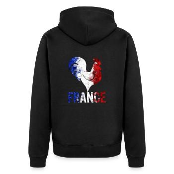 Allez La France | Supporter Français !!! - Veste à capuche bio Premium Unisexe - noir - Dos - Nico (187cm)