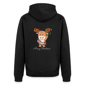 Joyeux Noël. - Veste à capuche bio Premium Unisexe - noir - Dos - Nico (187cm)