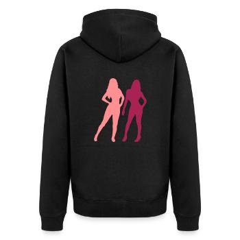 Sexy 2 Femmes - Veste à capuche bio Premium Unisexe - noir - Dos - Nico (187cm)