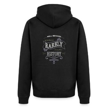 liberal gift gift idea mental health girl funny - Unisex Premium Bio Zip Hoodie - Schwarz - Hinten - Nico (187cm)