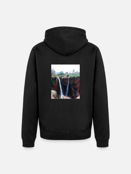Ouzoud Fountains 2 - Unisex Premium Organic Zip Hoodie - black