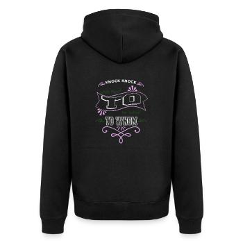 quote writer cool blogging writers novelist - Unisex Premium Organic Zip Hoodie - black - Back - Nico (187cm)