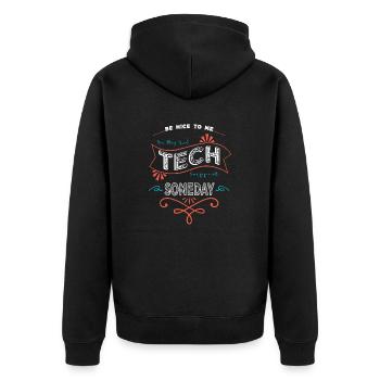 admin drôle citation cool informatique c plus plus - Veste à capuche bio Premium Unisexe - noir - Dos - Nico (187cm)