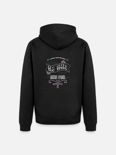 spruch lieben schelle backpfeiffe geschenkidee - Unisex Premium Bio Zip Hoodie - Schwarz