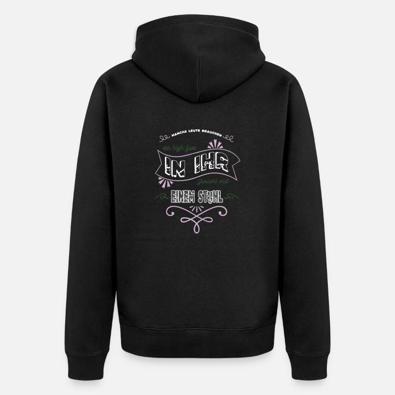 spruch lieben schelle backpfeiffe geschenkidee - Unisex Premium Bio Zip Hoodie - Schwarz