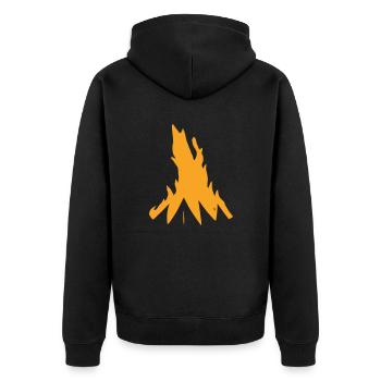 Campfire Camping Nature Forest Fire Vector 1 - Unisex Premium Organic Zip Hoodie - black - Back - Nico (187cm)
