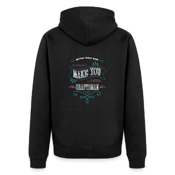 Saying dog owner funny bull terrier gift idea - Unisex Premium Organic Zip Hoodie - black - Back - Nico (187cm)
