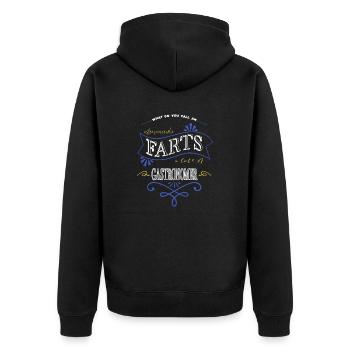 quote physics awesome telescope fun birthday - Unisex Premium Bio Zip Hoodie - Schwarz - Hinten - Nico (187cm)