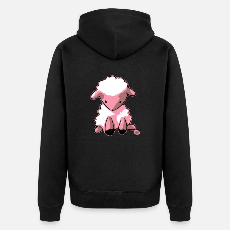 Milo le petit mouton - Veste à capuche bio Premium Unisexe - noir