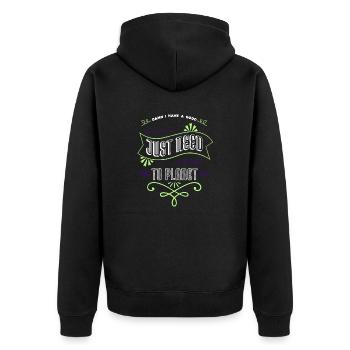 Space Ship Physics Birthday Present Astrology - Unisex Premium Organic Zip Hoodie - black - Back - Nico (187cm)