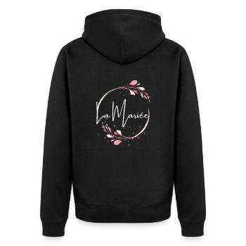 La mariée floral - Veste à capuche bio Premium Unisexe - noir - Dos - Nico (187cm)