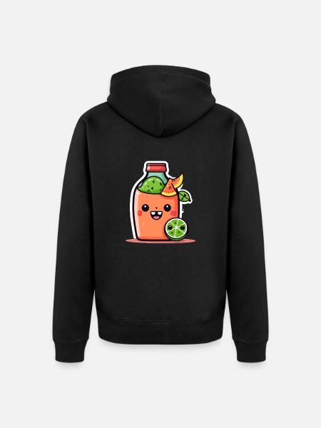 Jus de pastèque Kawaii - Veste à capuche bio Premium Unisexe - noir